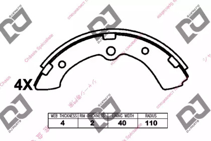 Комлект тормозных накладок DJ PARTS BS1358